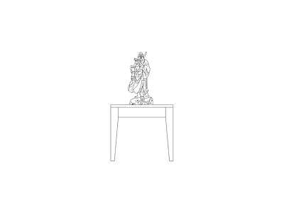 佛龛佛像 现代家具图块别墅家具图块施工图