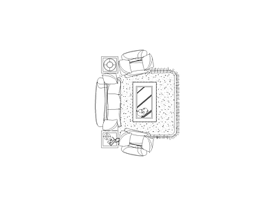 沙发 精整平面图块施工图平面图块