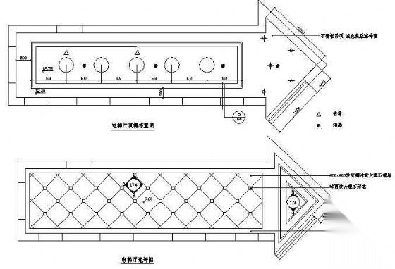 电梯顶棚地坪布置图