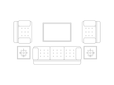 动态图块家具节点 工具沙发