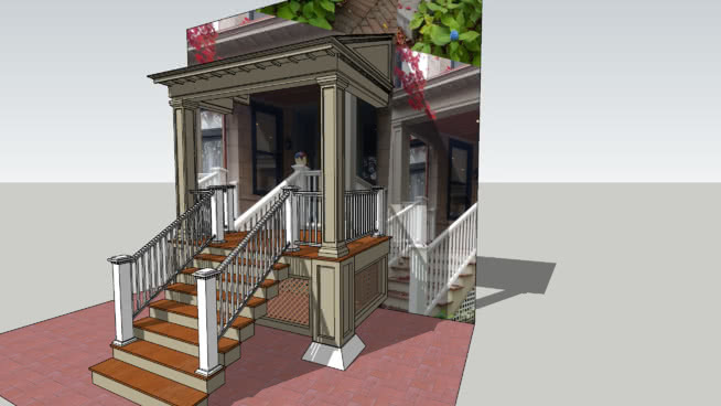 前廊、入口 楼梯 楼梯扶手 室外 起重机