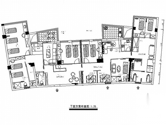 [福建]全国连锁欧式风格美容院室内装修施工图（含实景）