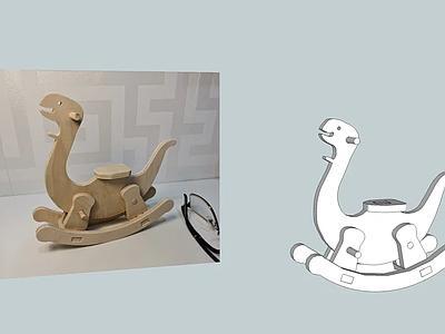 Little rocking chair for the Doudou Dragon