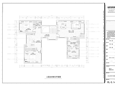 150㎡顶层家装装修施工图 平层