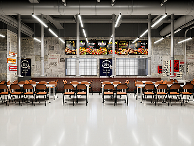 工业风快餐店