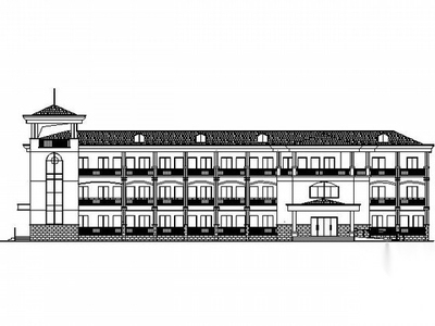 某四层养老院建筑扩初图 疗养院