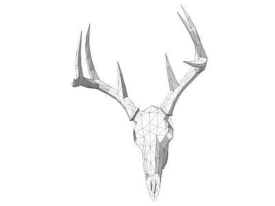 鹿头骨装饰(Decor“Skull Deer”)