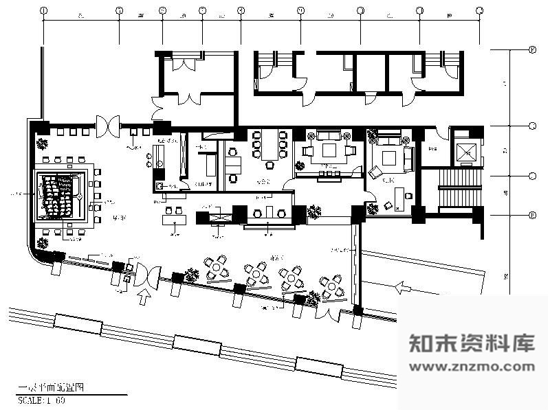 施工图上海某小区售楼处施工图