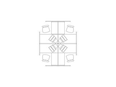 桌椅 欧式平面图块