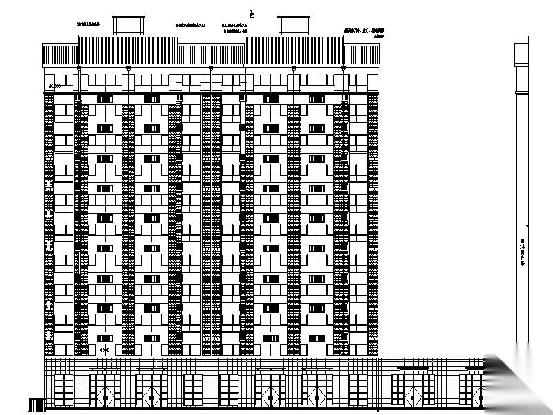 [宁夏]大型医院配套生活区商住楼施工图（含全专业图纸）