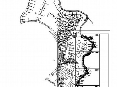 [南京]某高级社区沿湖植物种植竣工图 居住区景观