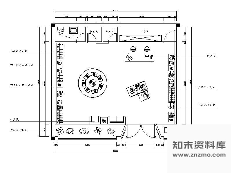图块/节点某品牌专卖店平面布置图