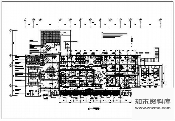 施工图五星级会所茶吧装修图