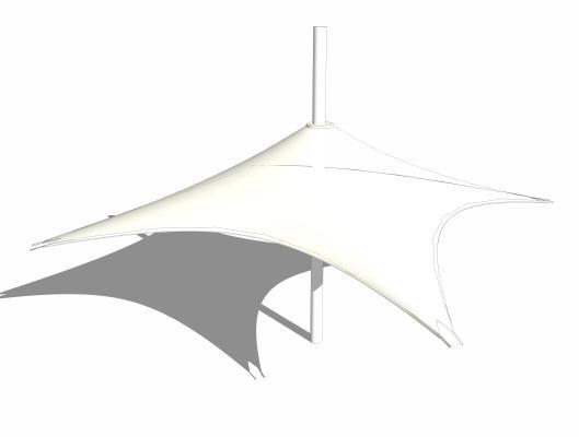现代风格遮阳棚 白色张拉膜 商场异形遮阳棚 户外伞