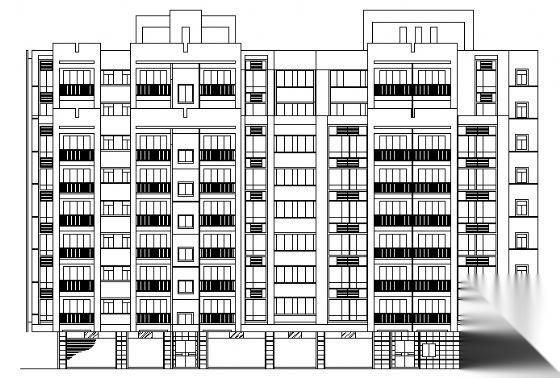 某小区六层商住楼建筑方案图