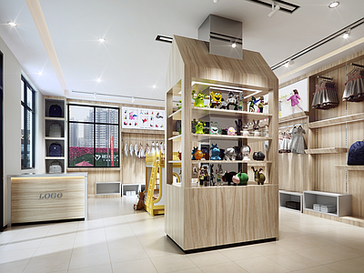 现代书店服装零售店