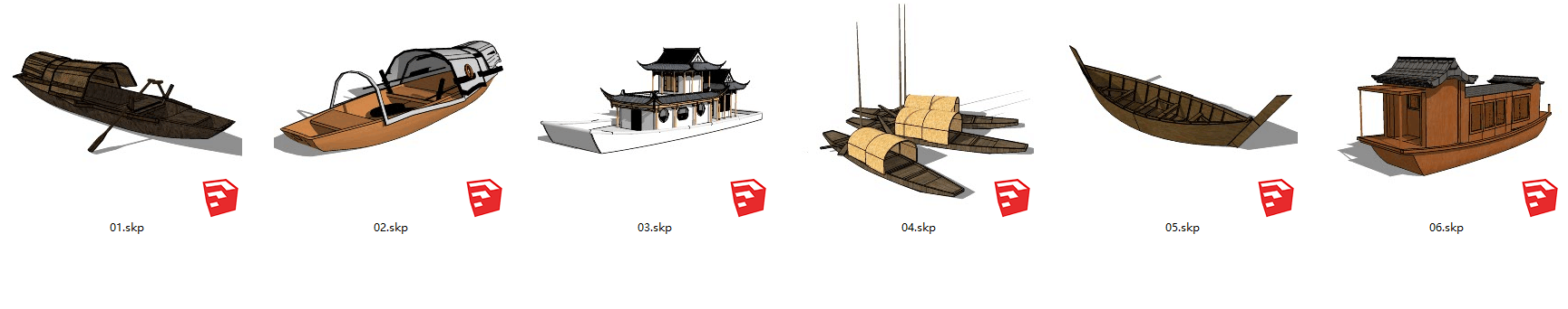 中式古代船伐