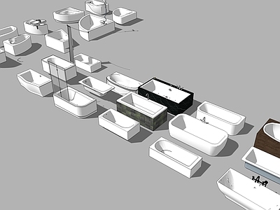 现代沐浴缸组合