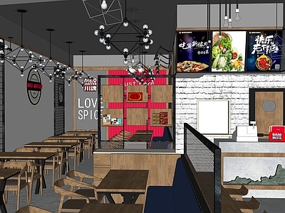 工业风冒菜店