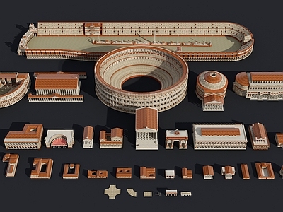 欧式古典建筑 竞技场 斗兽场 角斗场 万神殿 众议厅 罗马凯旋门