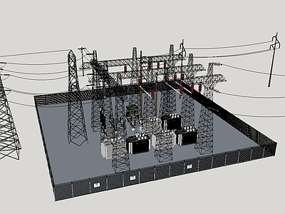 变电站 发电厂 高压电