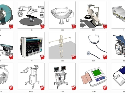 呼吸机  吸氧机  担架  手术台 CT机 X光机 医疗器材组合