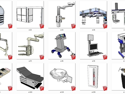 呼吸机  吸氧机  担架  手术台 CT机 X光机 医疗器材组合