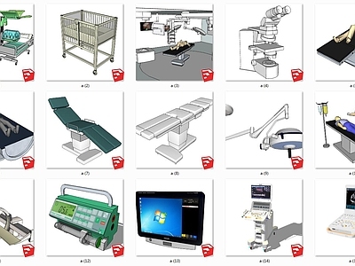 呼吸机  吸氧机  担架  手术台 CT机 X光机 医疗器材组合