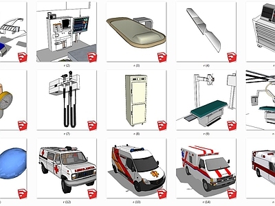 呼吸机  吸氧机  担架  手术台 CT机 X光机 医疗器材组合