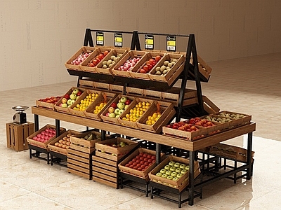 现代水果货架中岛