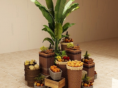 现代花式水果陈列