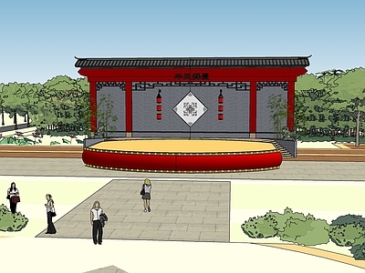 鼓状平民舞台