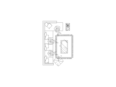 工装办公家具图块 大型整套沙发