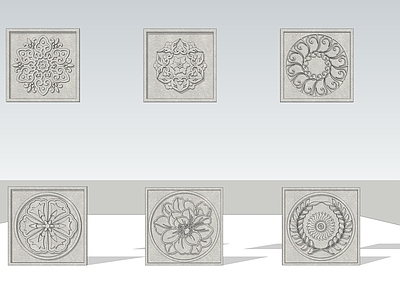 现代风格雕花 墙面雕花 石雕 地面拼花