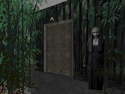 现代鬼屋 小树林场景