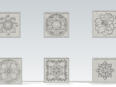 现代风格雕花 墙面雕花 石雕 地面拼花