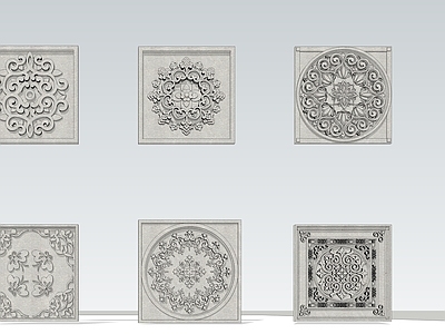 现代风格雕花 墙面雕花 石雕 地面拼花