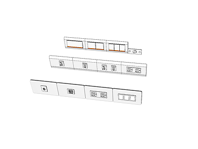 现代风格开关 网线接口 擦插座