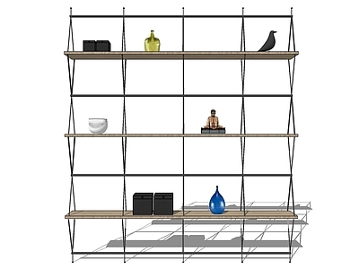 现代风格装饰架