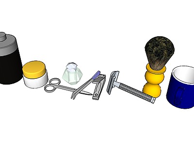 现代风格剃须刀 刮胡刀 修眉刀 镊子 修脚刀 刀片 修理工具
