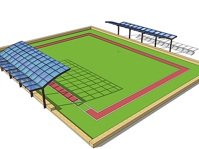现代风格活动中心 门球场