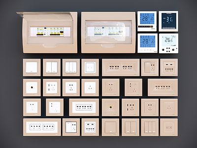 现代风格开关插座强电箱 开关 插座 面板 强电箱