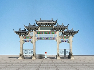 中式牌坊 古建大