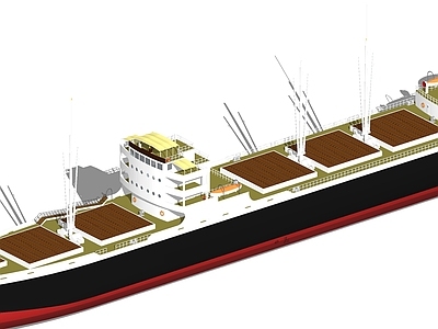 现代风格货船