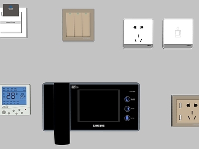 现代风格智能家居控制器 禁卡可视电话 开关面板