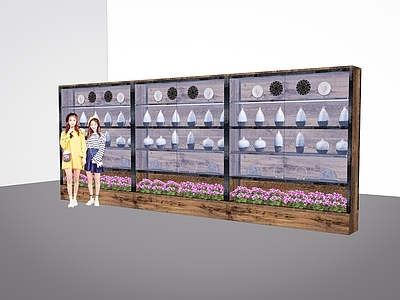 现代风格陈列柜 花箱展览柜