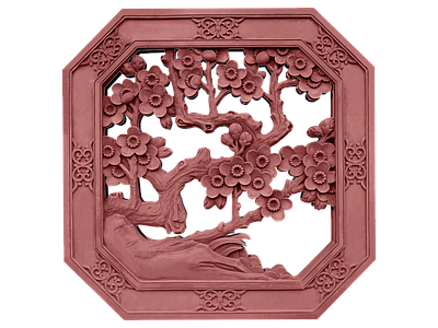 中式风格浮雕 梅花