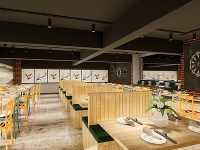 新中式风格火锅店