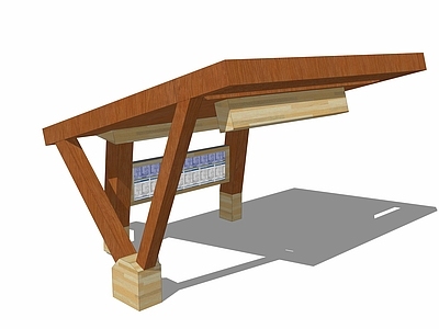现代风格廊架 特色异形 花架廊架 木制遮阳 木质公交站台 棚花园花架 公告栏
