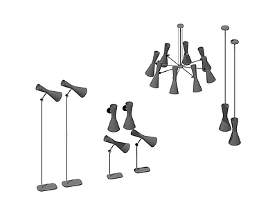 现代风格灯具组合 简约灯具系列 灯具组合 吊灯 落地灯 台灯 壁灯